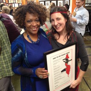 The artist and Rita Dove at the Virginia Arts of the Book Center 2014 Auction.