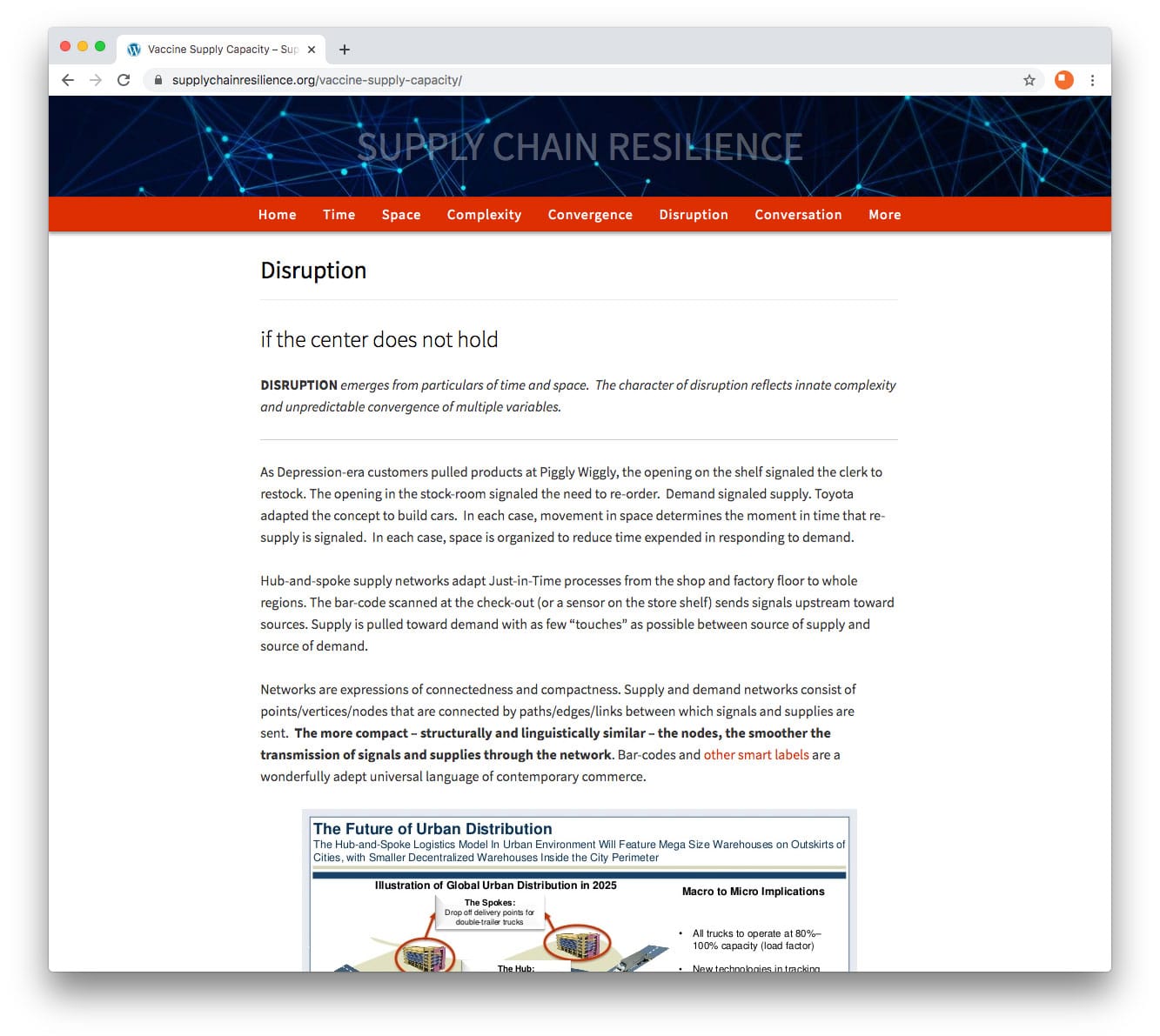 Blog website design text page