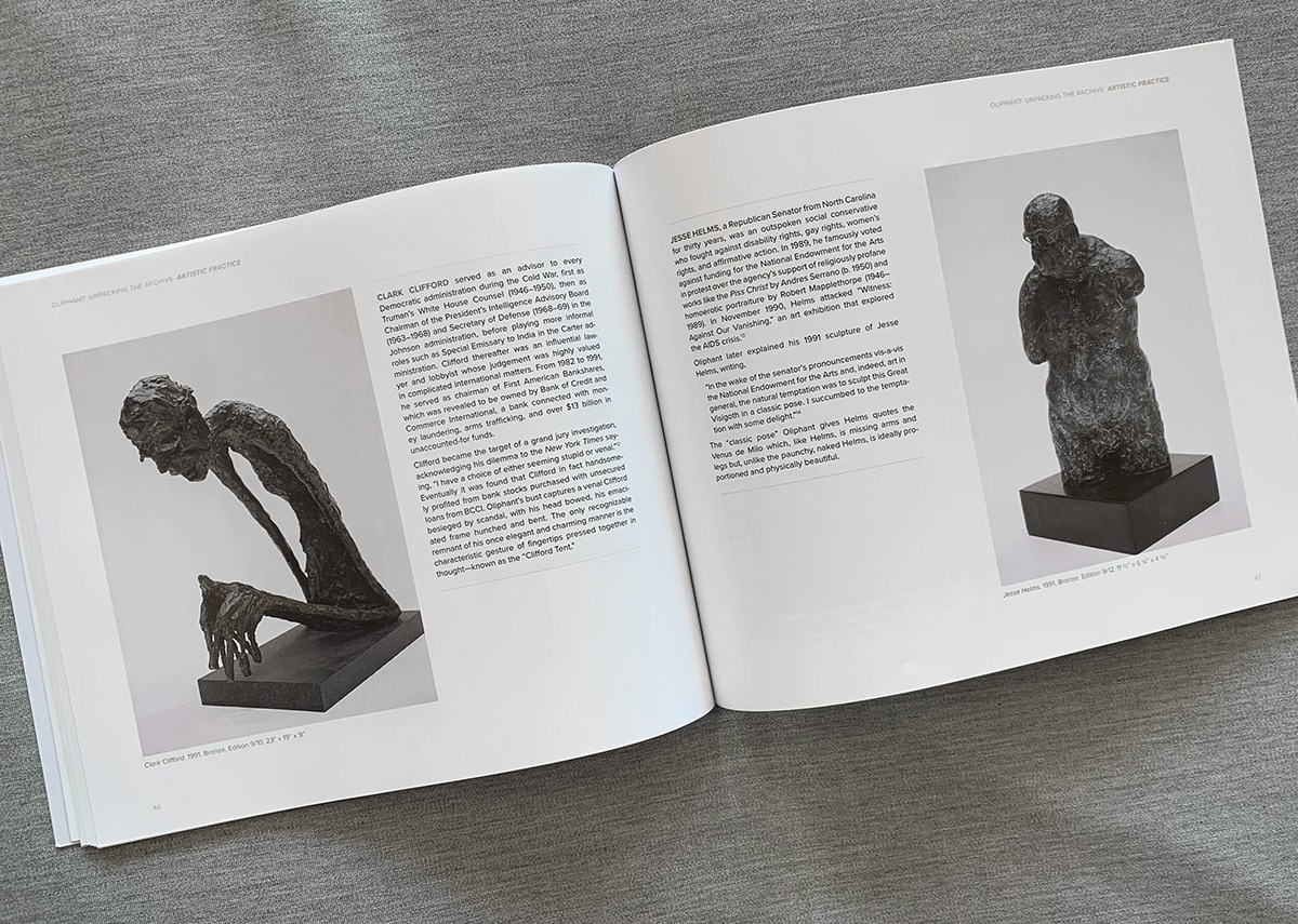Museum Art Retrospective Book design spread sculptures