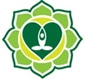 Yogo green logo design heart and lotus