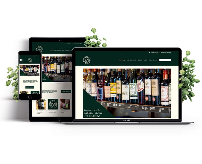 Wine Shop website design responsive samples