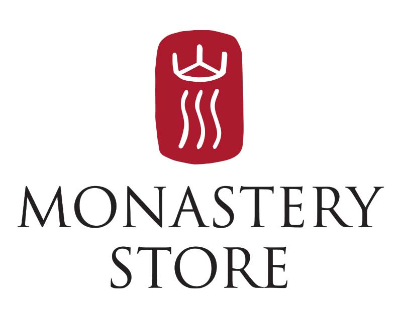 Monastery Store Logo with red chop